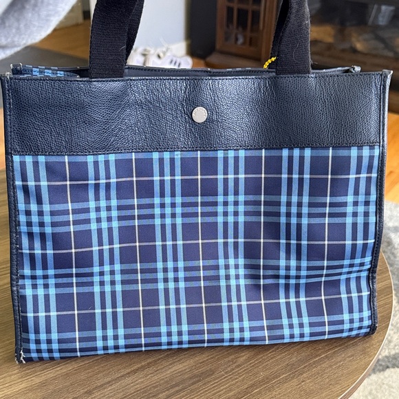 Burberry Handbags - Burberry Navy and Light Blue authentic official blue tag hand bag